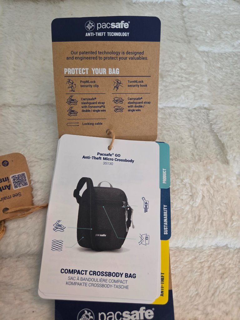 Pacsafe Go Anti-Theft Micro Crossbody, Coastal Blue, Nwt — image 6 of 6